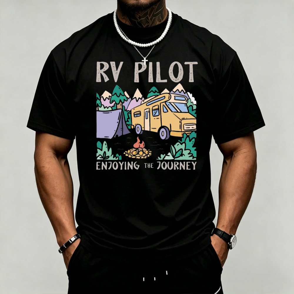 Outdoor Adventure Quotes Short - RV Pilot Camper Van Kamp Grafik