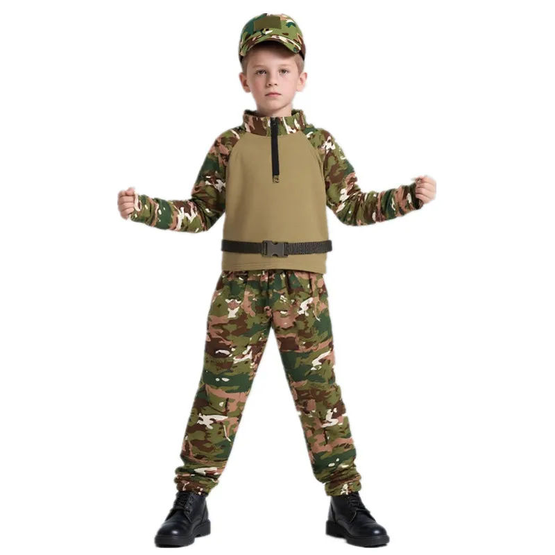Outdoor Adventure With Kids - Çocuklar Yetişkinler Kamuflaj Kurbağa Kıyafet Yaz