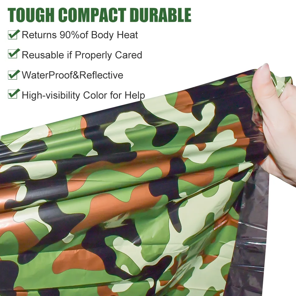 PE acil uyku tulumu kamuflaj s - Outdoor Adventure Kit incelemesi ve fiyatı