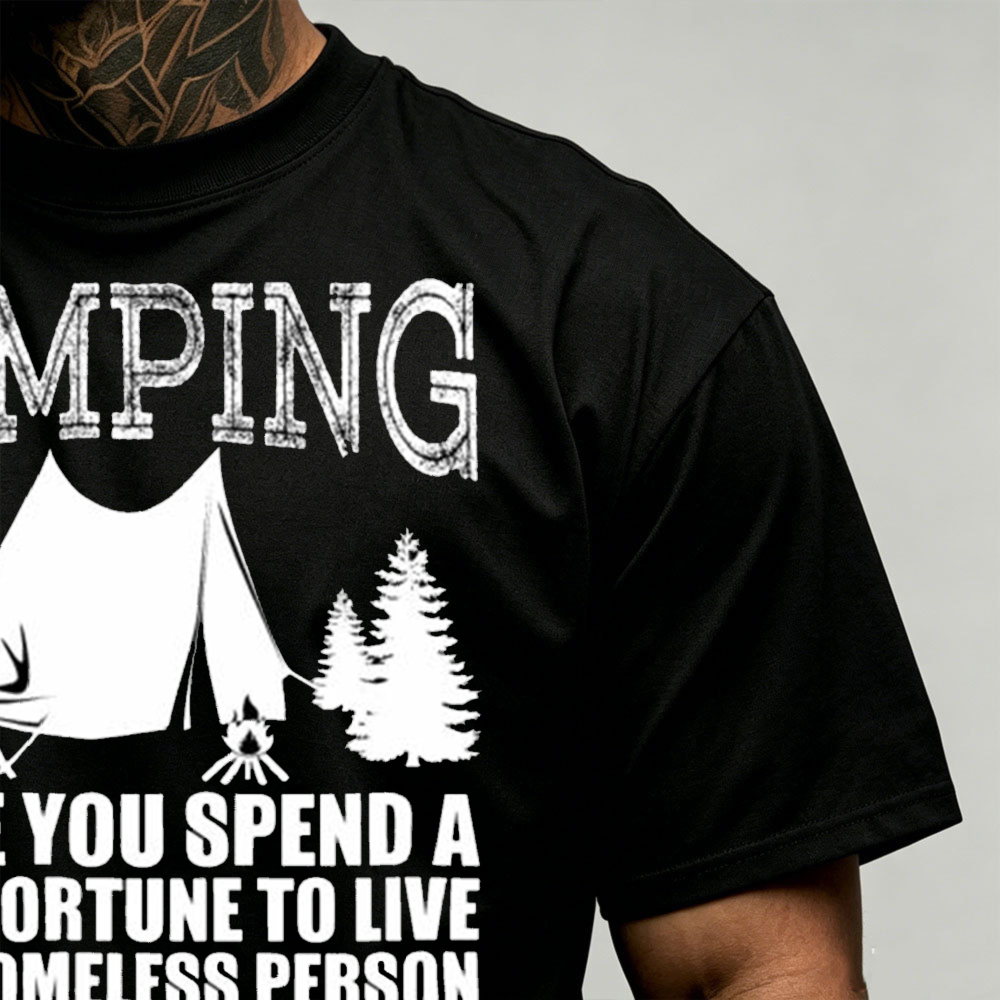 Kamp Çadırı Çam Ağacı Grafik E - Outdoor Adventure Quotes Short incelemesi ve fiyatı