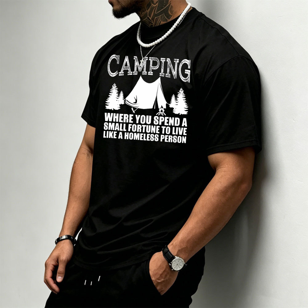 Kamp Çadırı Çam Ağacı Grafik E - Outdoor Adventure Quotes Short incelemesi ve fiyatı